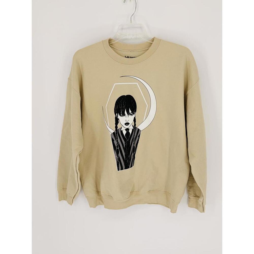 Wednesday Graphic‎ Sweatshirt Relaxed Fit XL Cotton Polyester Blend